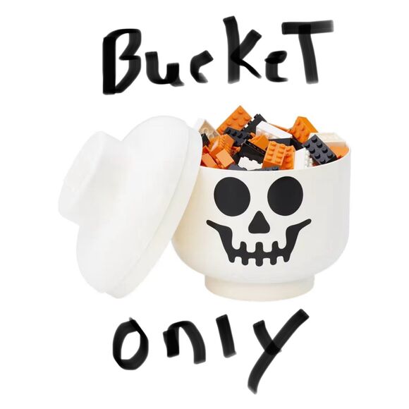 LEGO Storage Heads Stackable Storage Container Sm. Skeleton Holds 250 Bricks - Picture 4 of 4